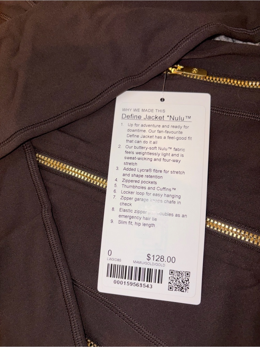 lululemon athletica Brown Define Jacket with Gold Hardware - Picture 4 of 5